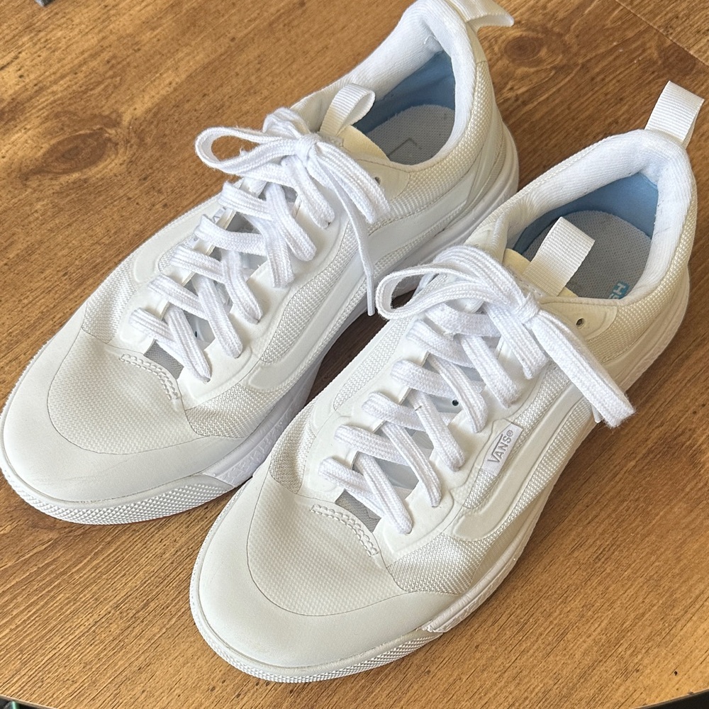 Vans Men's All-White Low-Top Sneakers